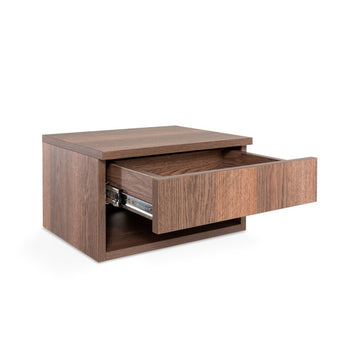 Ettore 15.71" Mid-Century Modern Floating Wall Mounted Nightstand with Soft-Close Drawer and Cable Hole - JONATHAN Y